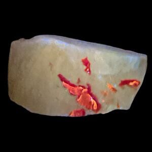 Amberina Infused Yellow Art Glass Cullet Glowing Selenium Slag Glass #4GL159‎